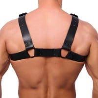 The Red Bulldog Leather Harness Black