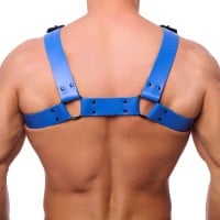 The Red Bulldog Leather Harness Blue