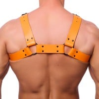 The Red Bulldog Leather Harness Orange