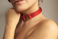 Karess Estera Leather Collar Red