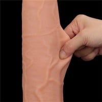 Realistické dildo so sťahovacou predkožkou Lovetoy 13.5″