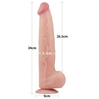 Realistické dildo so sťahovacou predkožkou Lovetoy 13.5″