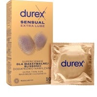 Kondomy Durex Sensual Extra Lube 10 ks