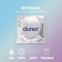 Kondomy Durex Invisible Extra Lubricated 10 ks