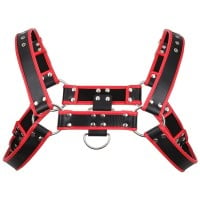 Postroj Slave4master Chest Harness čierno-červený