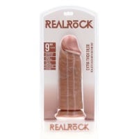 Realistické dildo RealRock Extra Thick Without Balls 9″ Tan