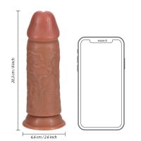 RealRock Extra Thick Dildo Without Balls 8″ Tan