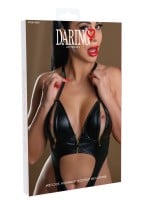 Daring Intimates High-Waist Wetlook Bodysuit With Zippers