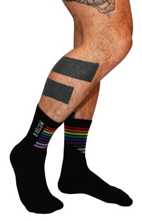 Mister B Pride Crew Socks Black