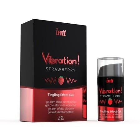 Tekutý vibrátor Intt Vibration! Strawberry 15 ml
