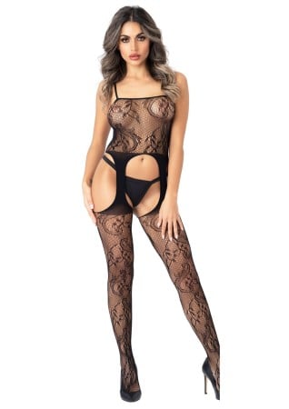 Bodystocking Daring Intimates Floral Suspender