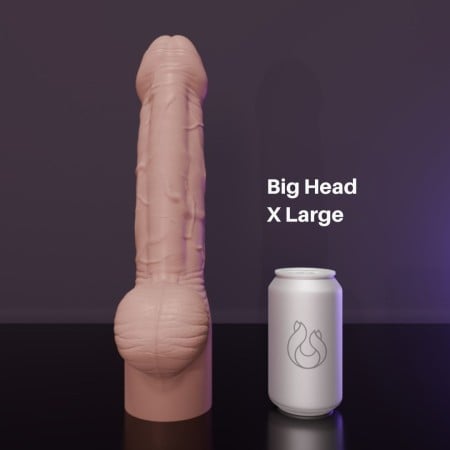 Erotixxx Toys Big Head Dildo Warm Flesh 40% XL