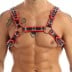 Postroj Slave4master Chest Harness černo-červený